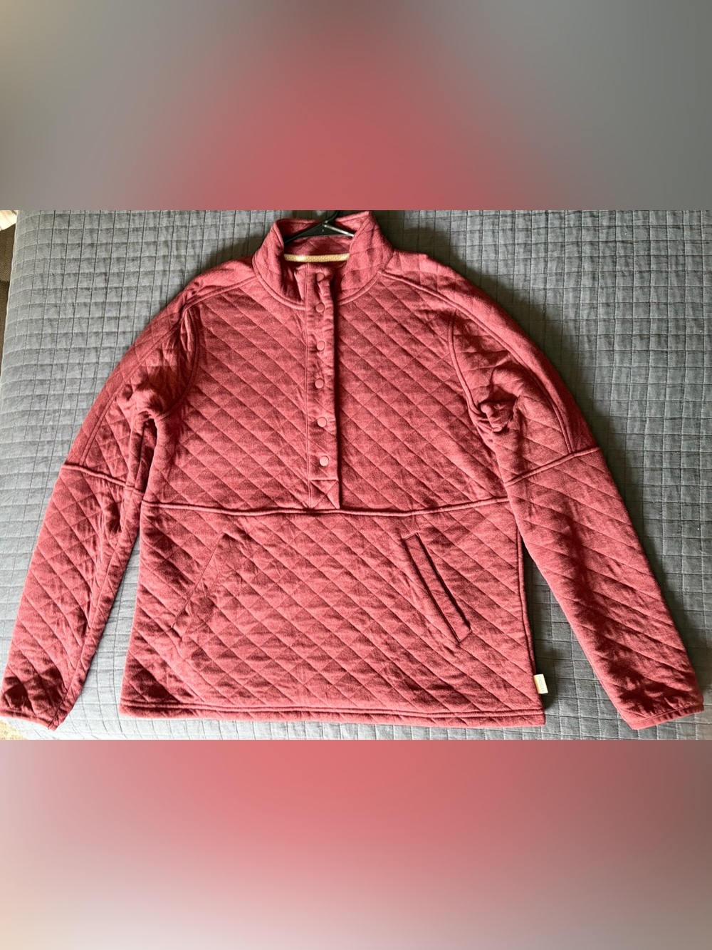 Magellan Outdoors Quilted Snap Pullover - Rose